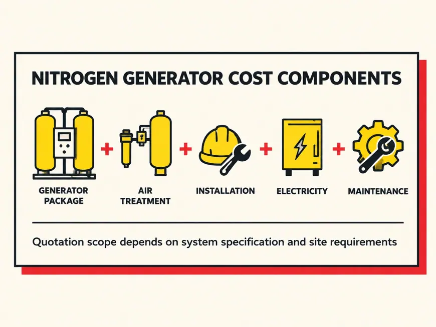Nitrogen Generator Price, Costs & Lifetime Economics — technical illustration